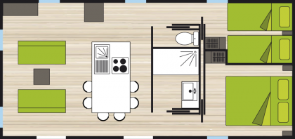 Le plan du mobil-home

