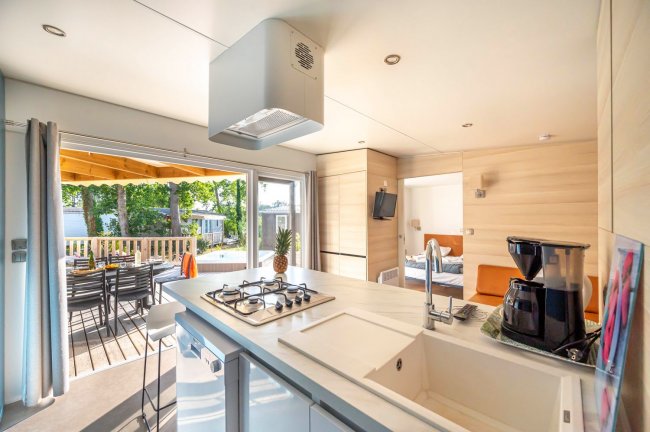 cuisine ouverte mobil-home exclusif duo
